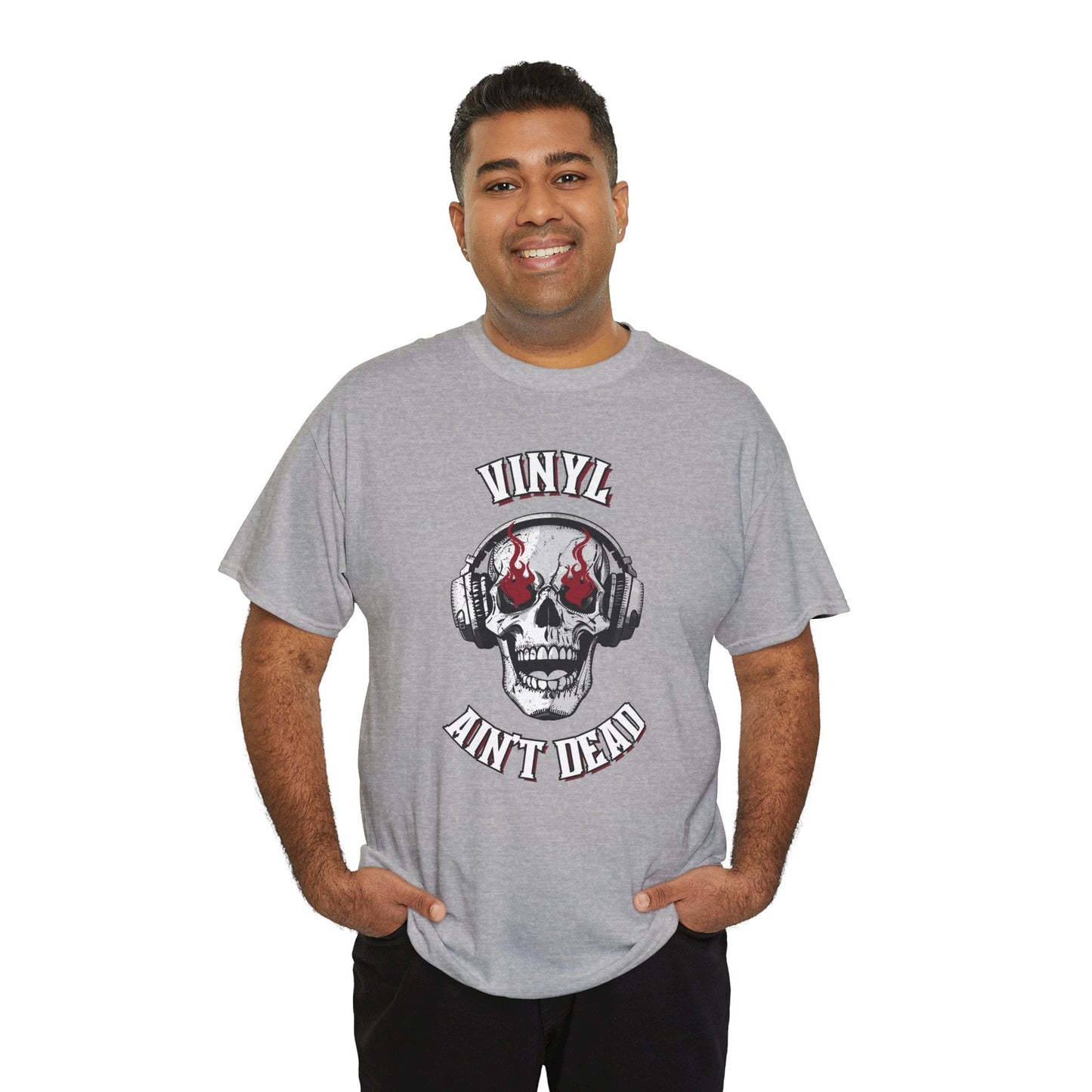 'Vinyl Ain't Dead' Skull Men's T-Shirt