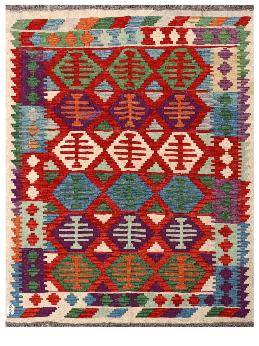 Maimana Afghanistan Kilim Rug - 189 x146 cm
