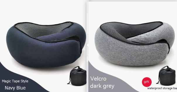 Travel Neck Pillow Non-Deformed Airplane Pillow Travel Neck Cushion Durable U-Shaped Travel Memory Cotton Nap Neck Pillow