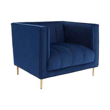 Otylia Deep Blue Velvet Armchair