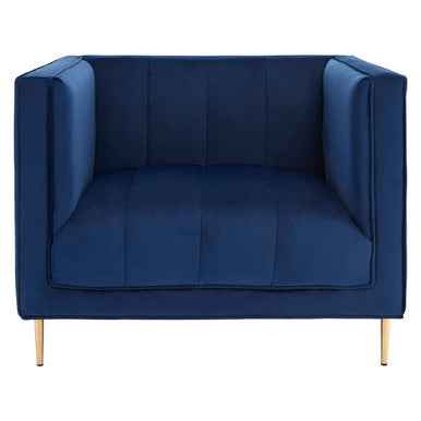 Otylia Deep Blue Velvet Armchair