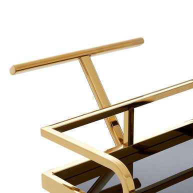 Novo 2 Tier Gold And Wavy Design Trolley