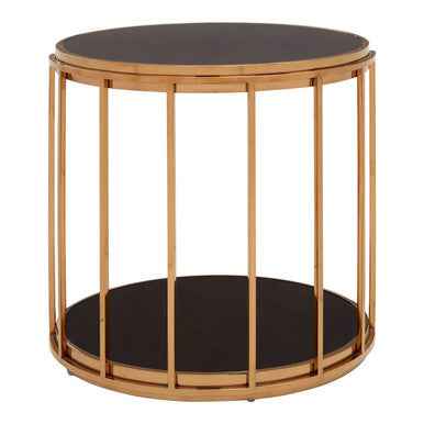 Novo Rose Gold Cage Design Side Table