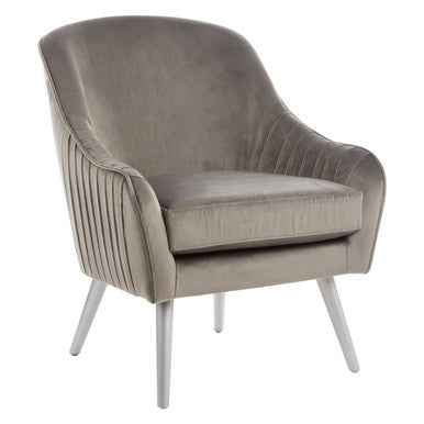 Louxor Grey Velvet Chair