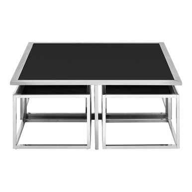 Horizon Silver Coffee Table And Stools Set