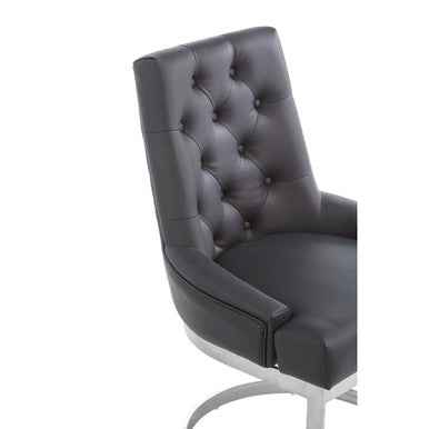 Azalea Black Faux Leather Dining Chair