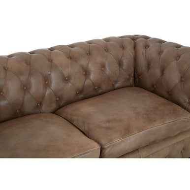 Buffalo 3 Seat Light Brown Leather Sofa