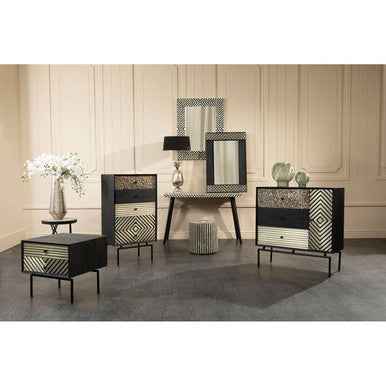 Boho Black Wall Mirror