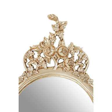 Marseille Champagne Finish Round Wall Mirror