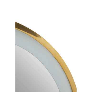 Avelino Illuminated Gold Round Mirror