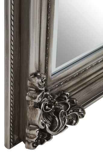 Lora Silver Wooden Frame Wall Mirror