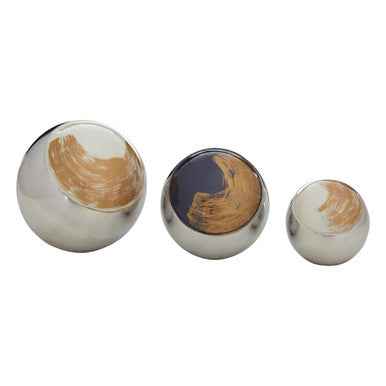 Alma Set Of 3 Deco Brushstroke Balls