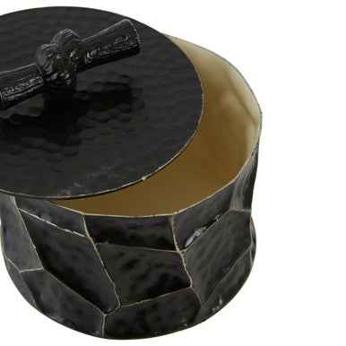 Akola Small Trinket Box In Black And Gold