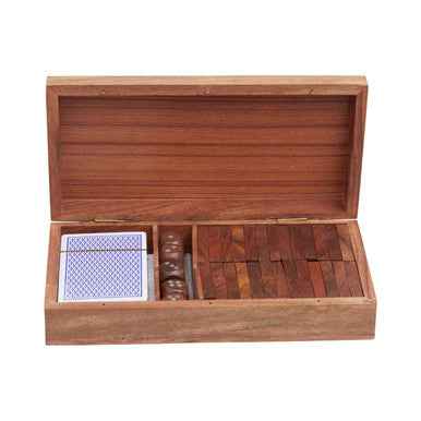 Churchill Games 3 In 1 Dominoes Dice and Playing Cards Set