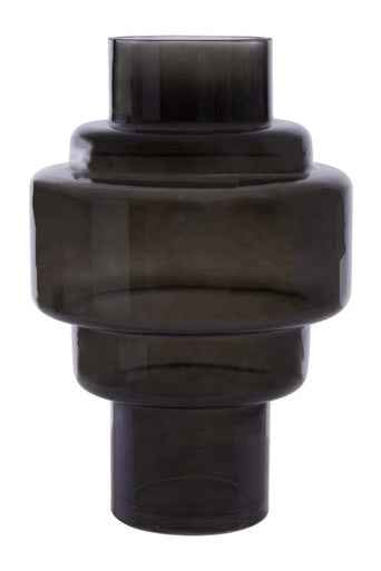 Cayden Small Black Smoked Glass Vase