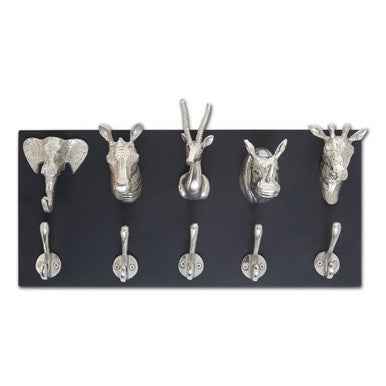 Safari Animal 5 Hook Wall Hanger