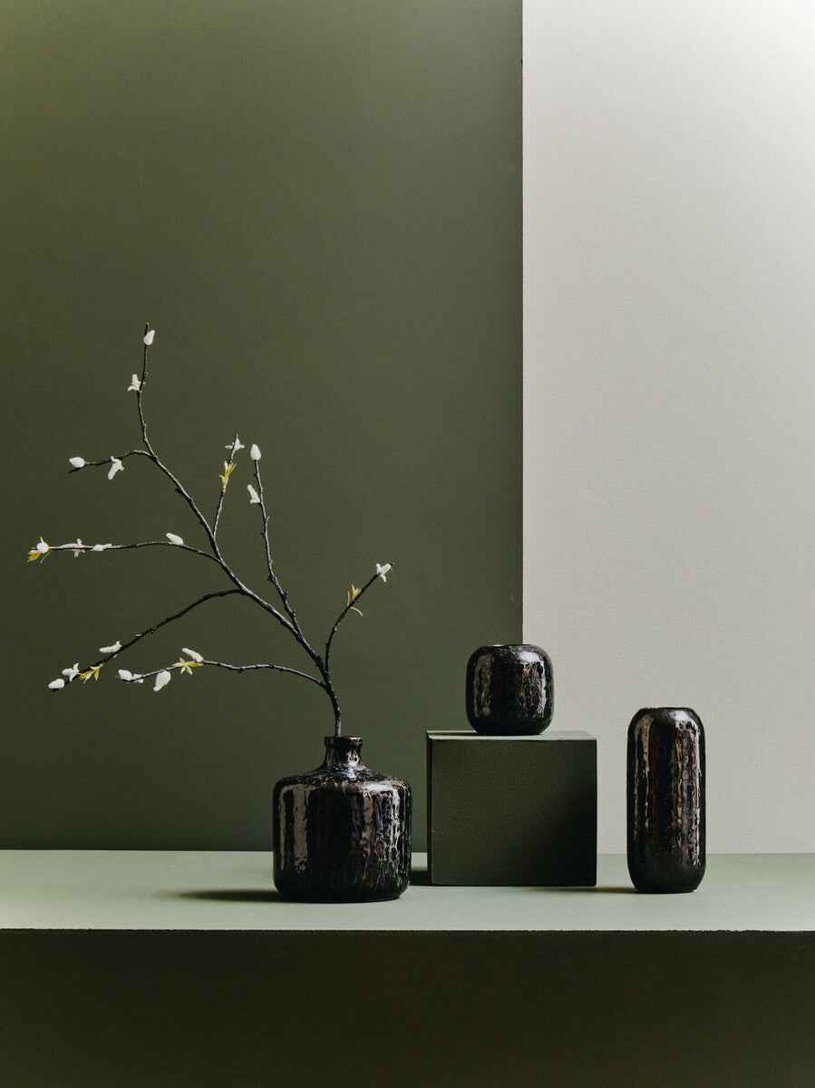 Silas Dark Blue Bottle Vase