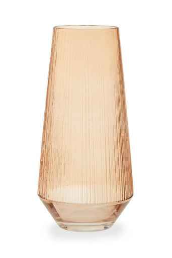 Esma Large Light Amber Glass Vase