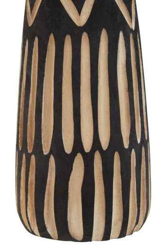 Arlo Small Engraved Wooden Vase.