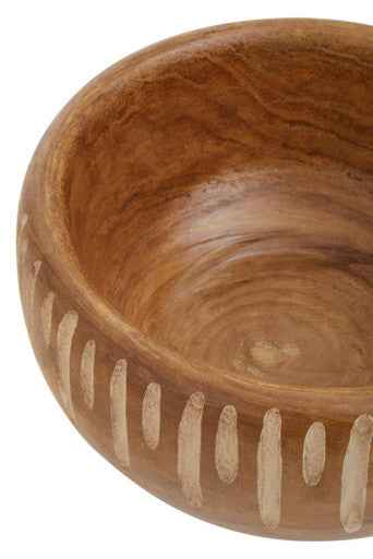 Arlo Small Brown And Natural Round Bowl.