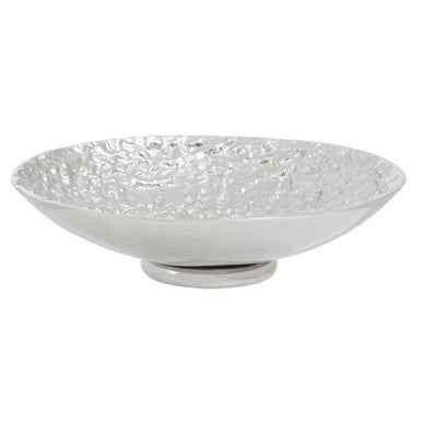 Akola Silver Textured Decorative Bowl