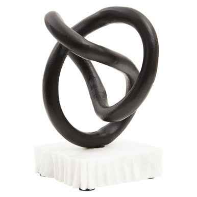 Mirano Matt Black Knot Sculpture