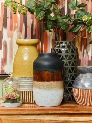 Nova Orange Earthenware Vase