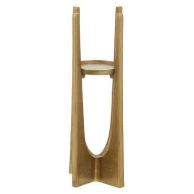 Dante Small Gold Finish Candle Holder