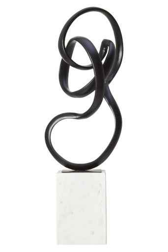 Mirano Black Finish Aluminium Knot Sculpture