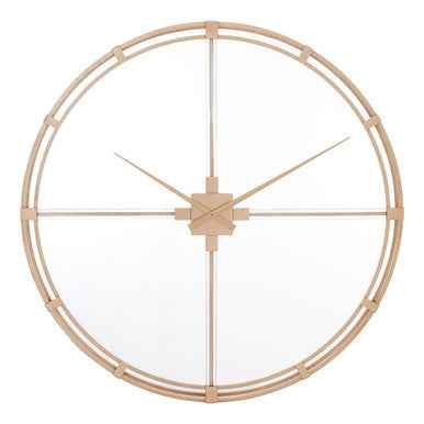 Beauly Gold Finish Metal Wall Clock