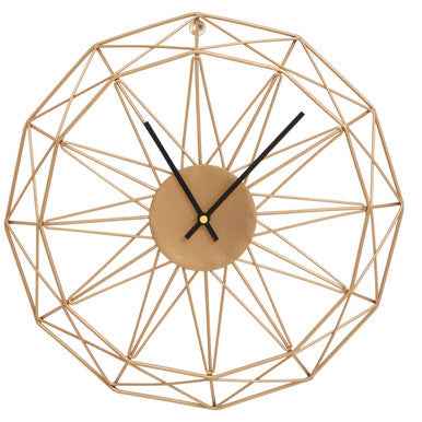 Genova Small Gold Metal Wall Clock