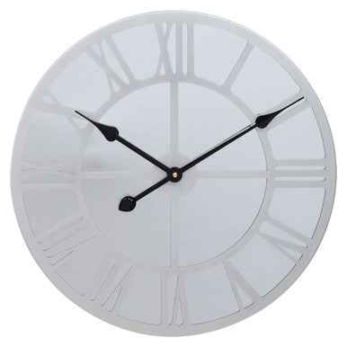 Kent Silver Mirrored Wall Clock