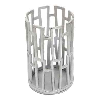 Delphi Small Silver Finish Candle Holder
