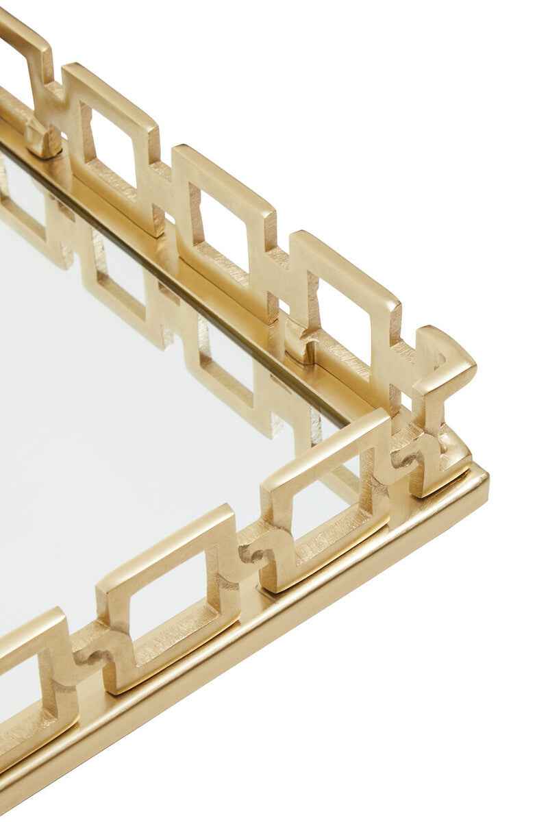 Rhoda Square Gold Mirror Tray