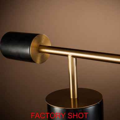 Marmo Black Marble Table Lamp With White Shade