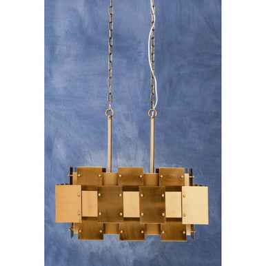 Karlo Metal Brass Finish Pendant Light With Eight Bulbs