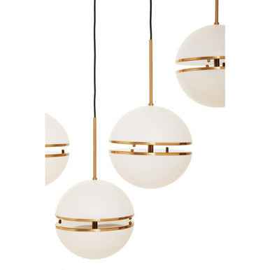Abira Five Ball Brass Pendant Light