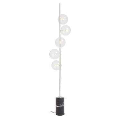 Abira Nickel And Black Marble Floor Lamp
