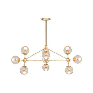 Abira Gold 10 Arm Pendant Light