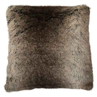 Bosie Lamina Mocha Ombre Square Fur Cushion