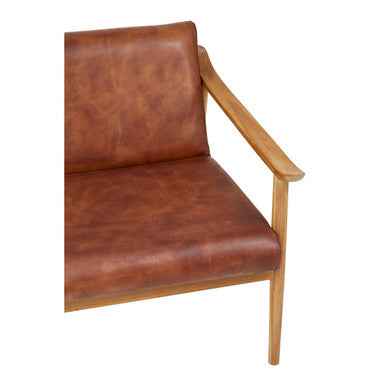Kendari Chair With Brown Plain Leather