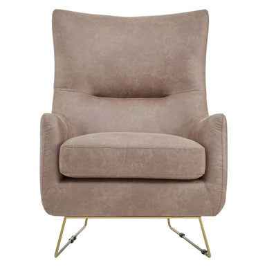 Henry Brown Faux Leather Armchair