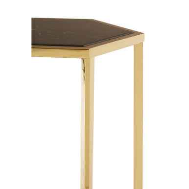 Piermount Black And Gold Finish End Table