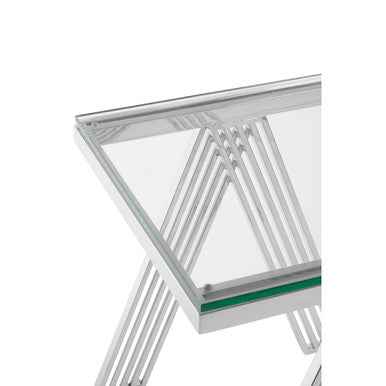 Piermount Clear Glass End Table