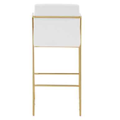 Piermount Mink Velvet And Gold Bar Stool