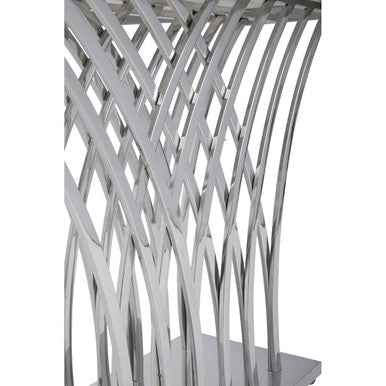 Arenza Black Marble And Silver Console Table