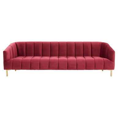 Bella 3 Seat Wine Velvet Sofa