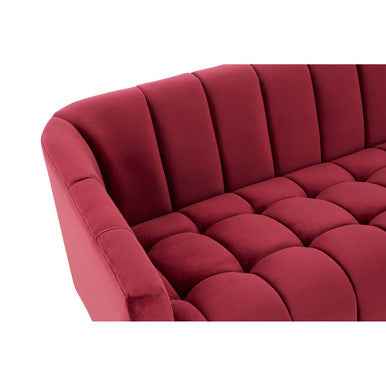 Bella 3 Seat Wine Velvet Sofa