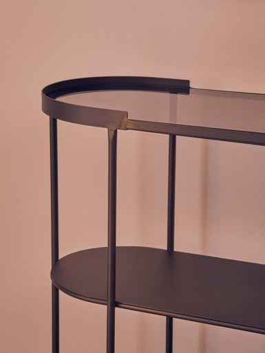 Trento Console Table With Glass Top