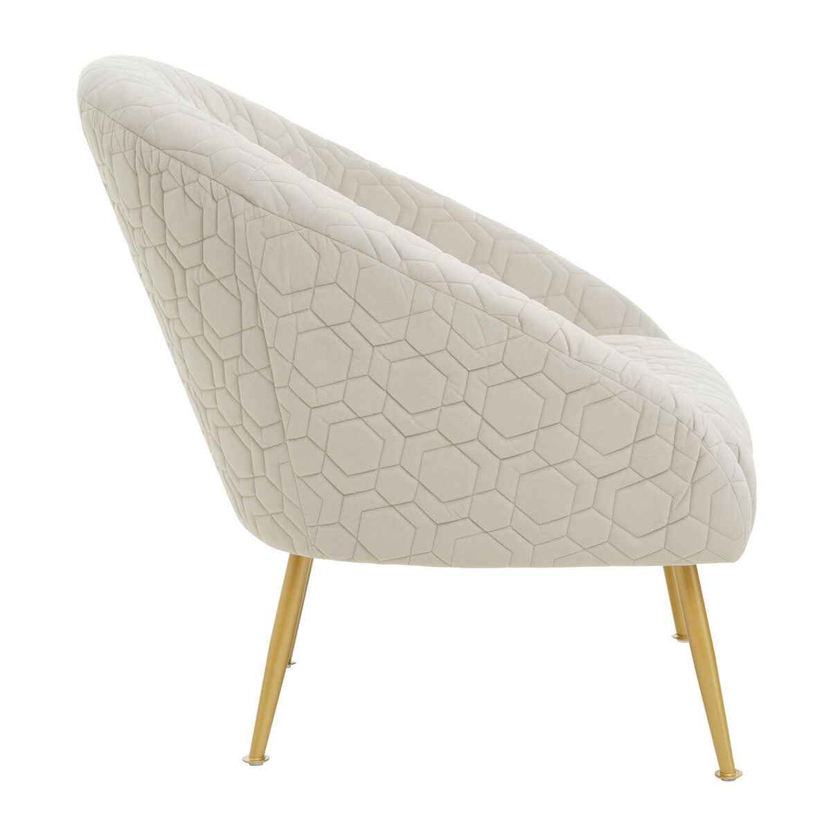 Tania Beige velvet Occasional Chair